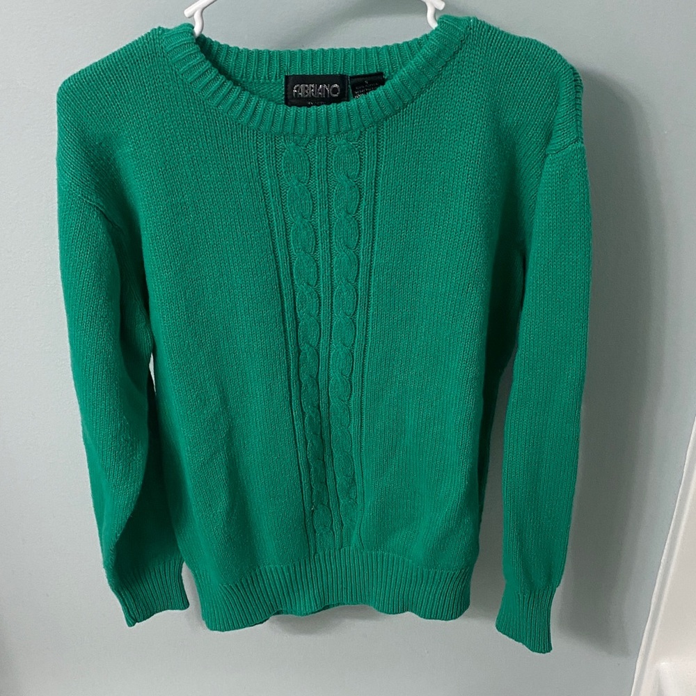 Women's Emerald Cable Knit Sweater